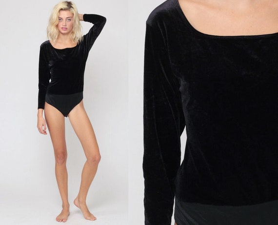 black velvet bodysuit