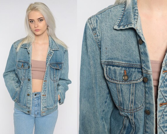 80s Denim Jacket Jean Jacket Blue 1980s 