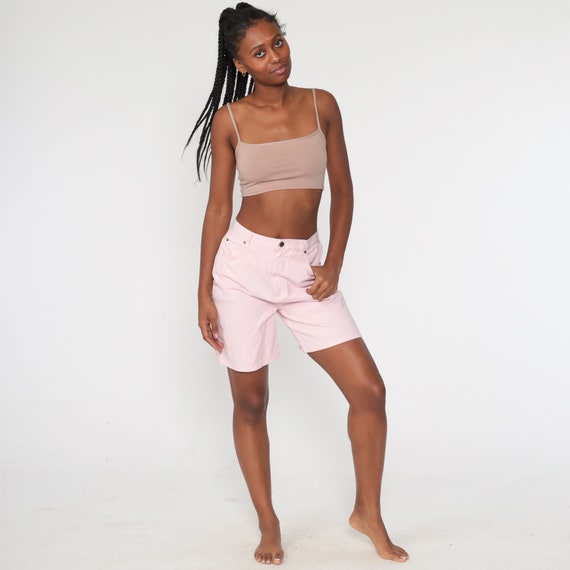 Pink Denim Shorts Baby Pink MOM Shorts 