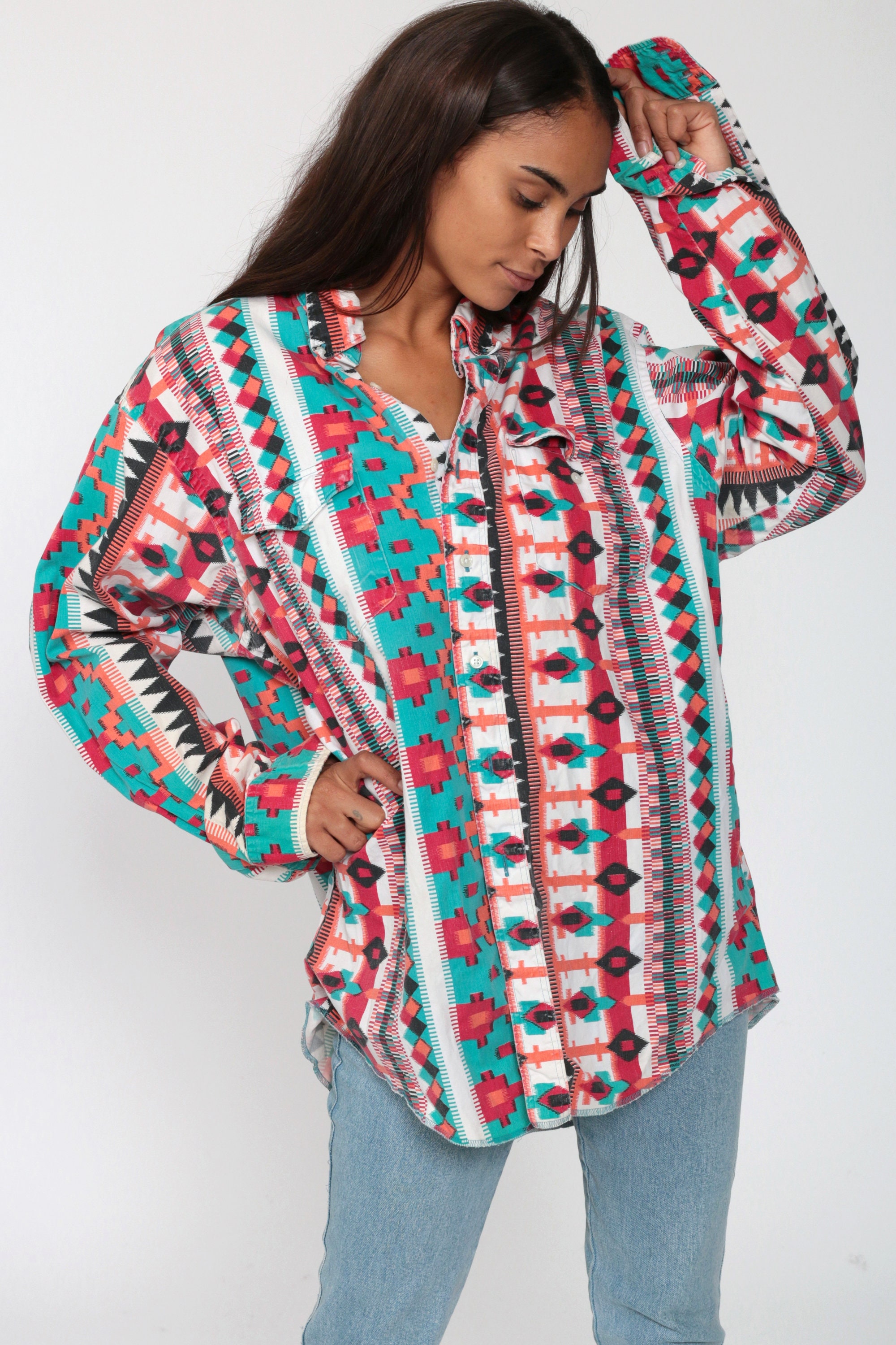 vintage aztec western shirts
