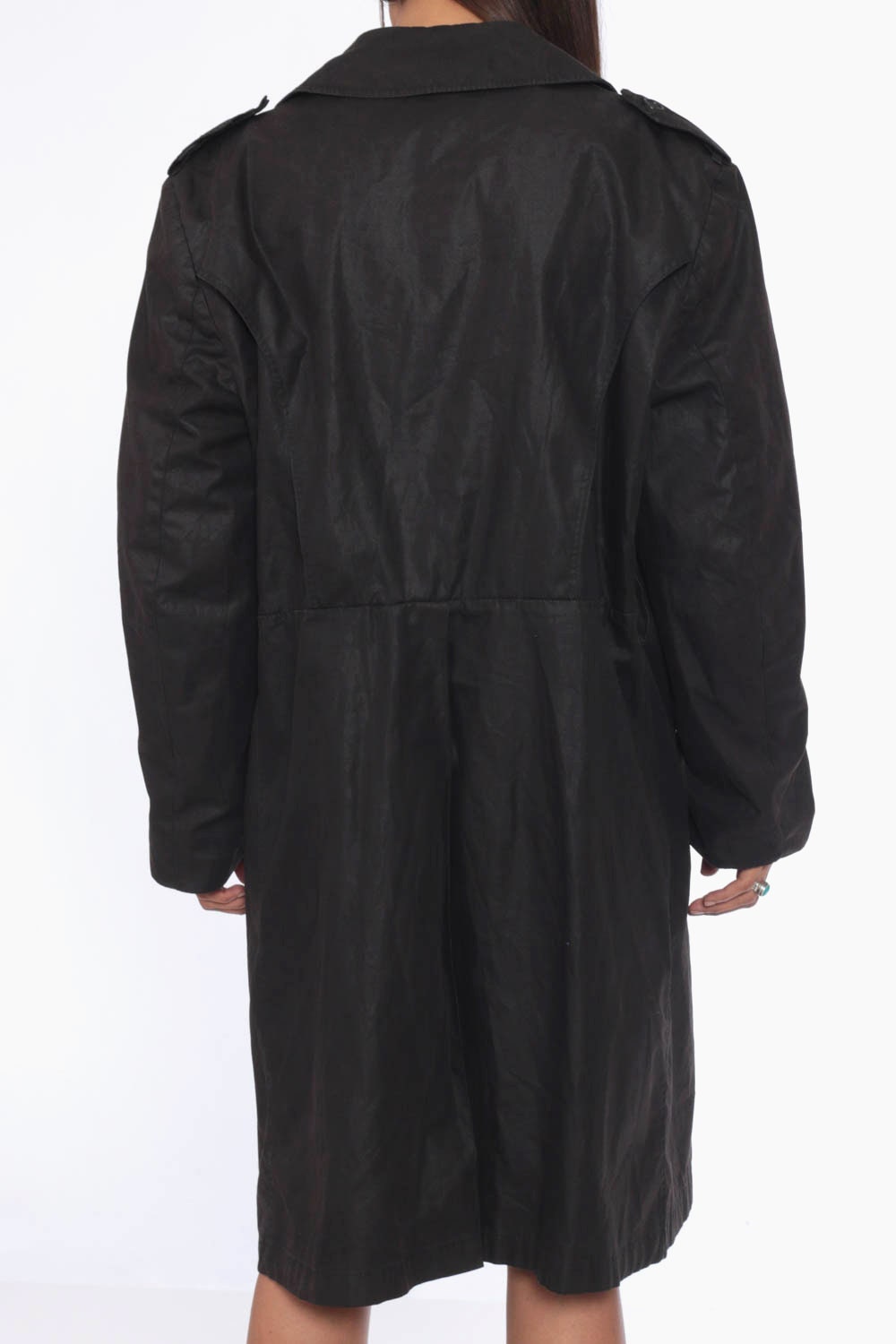 Christian DIOR Trench Coat -- Men's Black Jacket Long Trenchcoat Rain Jacket Designer Jacket 