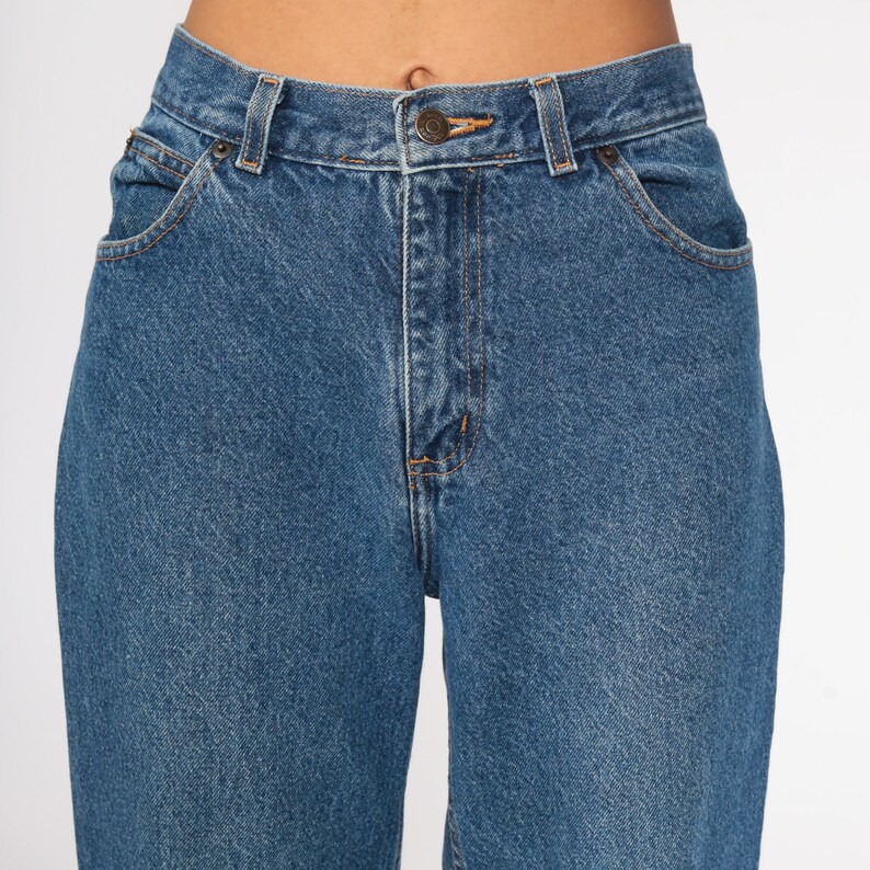 90s Mom Jeans Blue Jeans High Rise Waist Jeans 1990s High Waisted Denim Pants Vintage Small 26