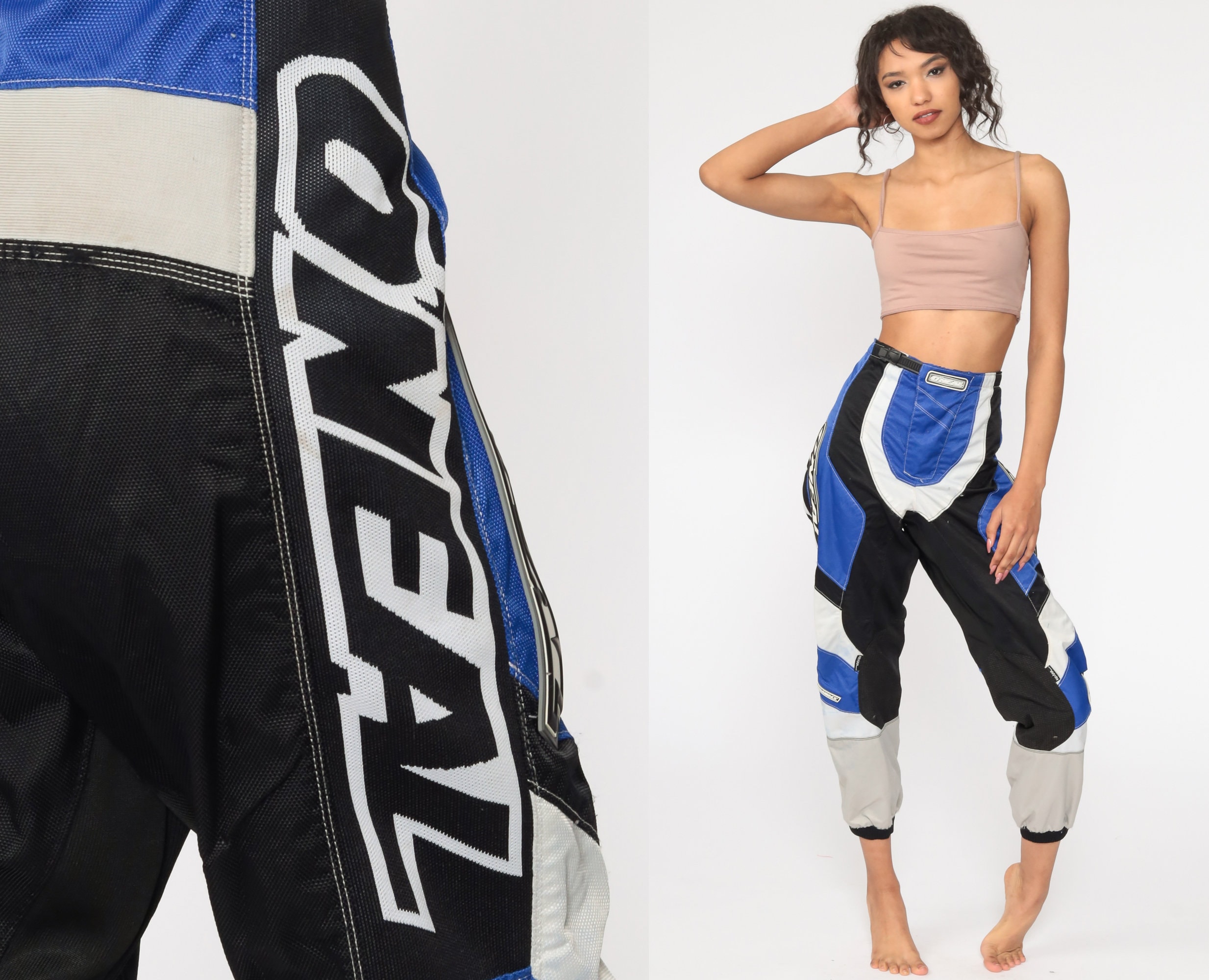 O'neal Motocross Pants Vintage 90s Dirt Bike Racing Blue Black