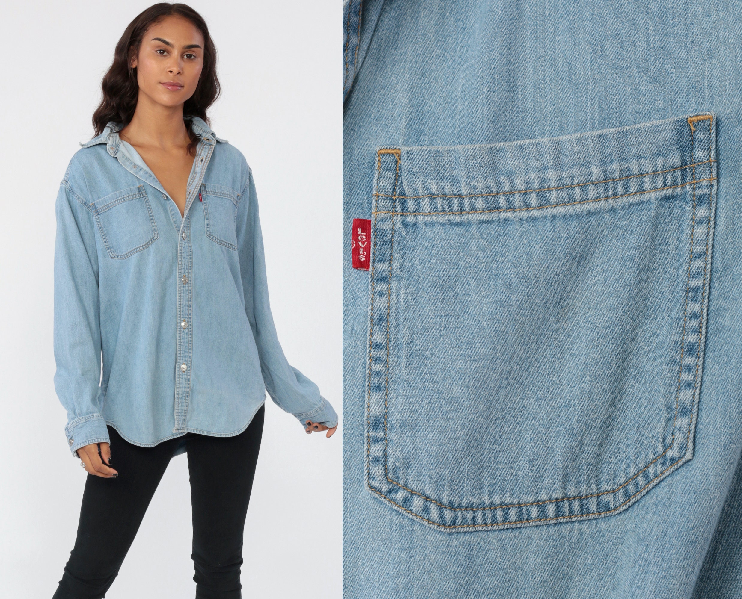 button up levi jeans