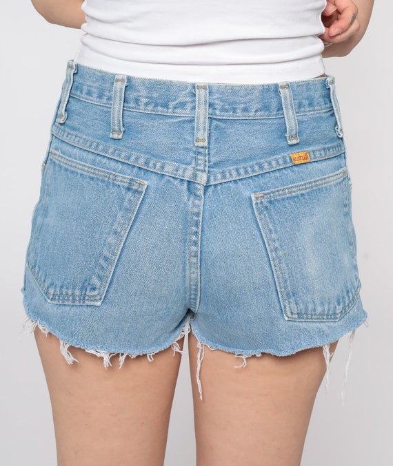 Cut Off Shorts 80s Denim Shorts Rustler Jeans Cut… - image 6