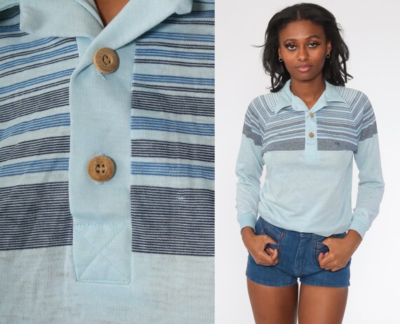 Ocean Pacific Shirt Polo Shirt 70s Long Sleeve Bab
