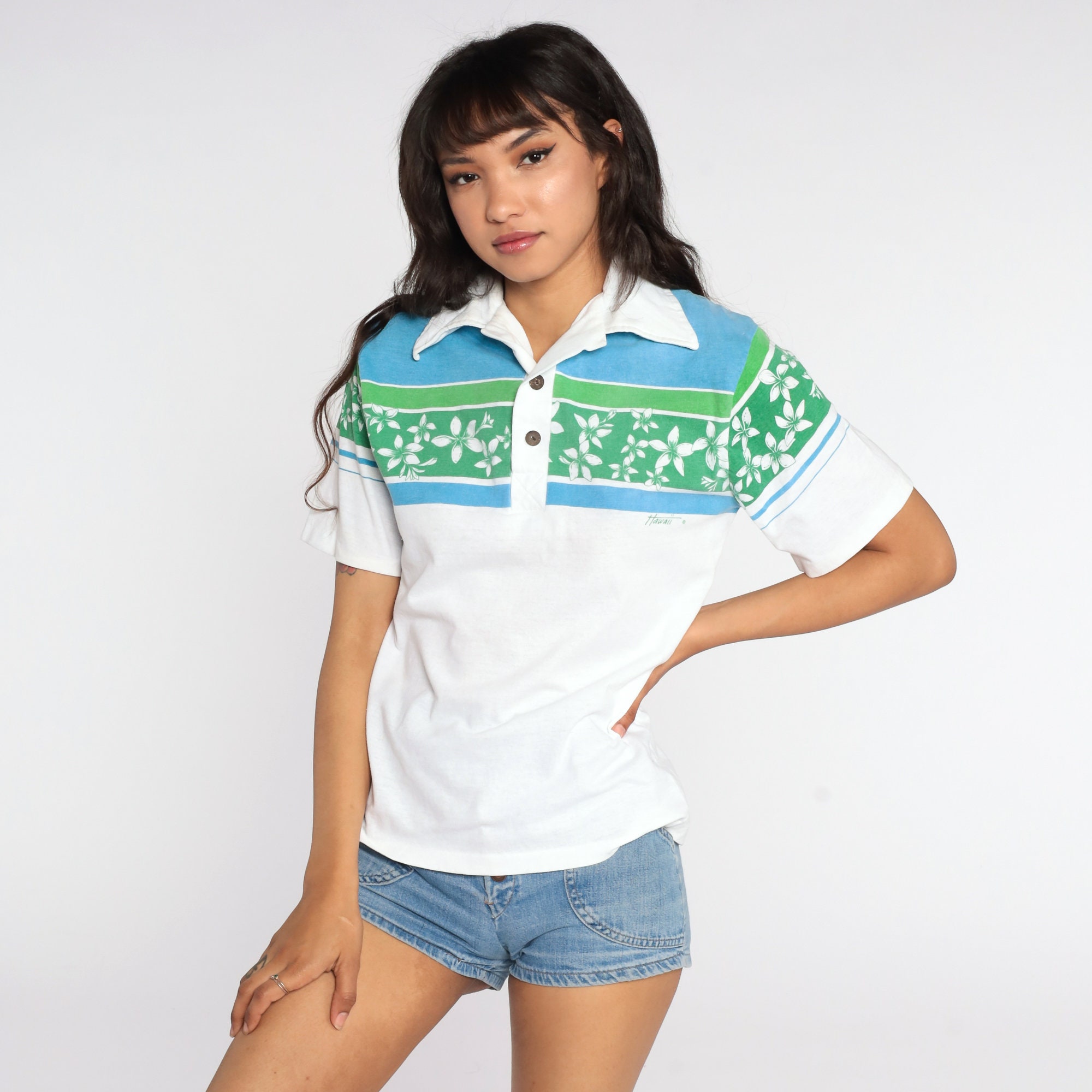 Womens Hawaiian Polo Etsy