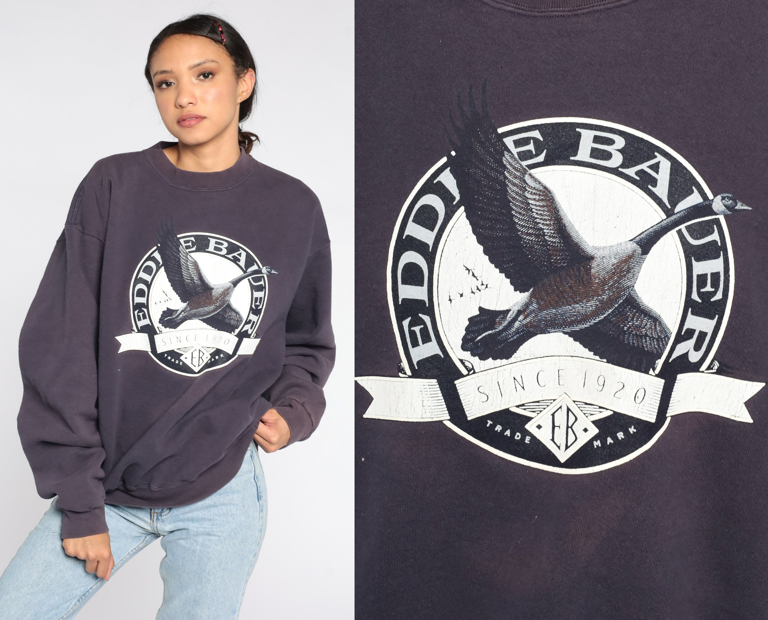 Eddie Bauer Sweatshirt 90s Canada Goose 