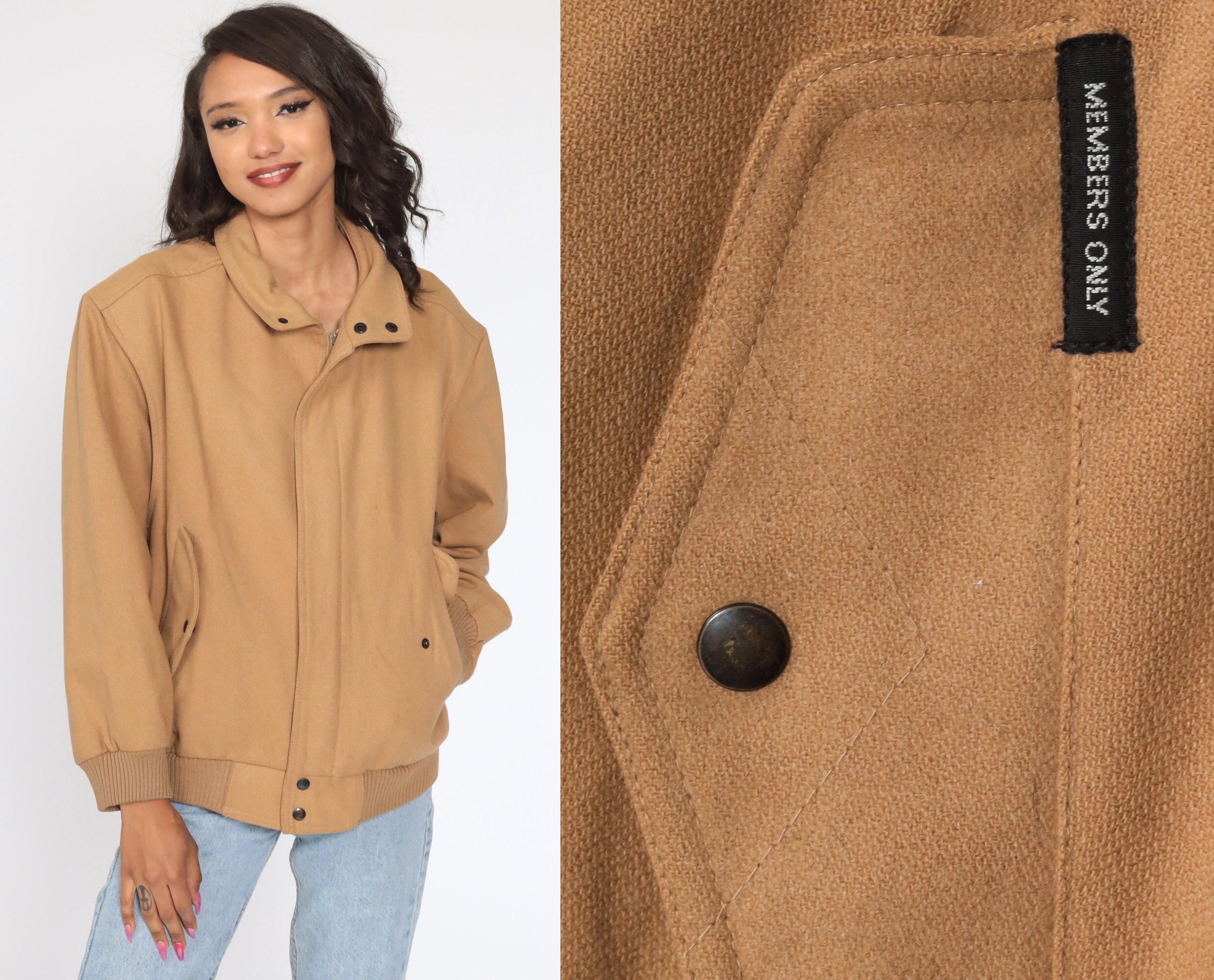 tan members only jacket