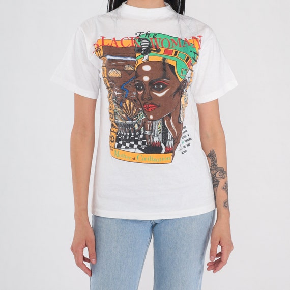 Nefertiti T-Shirt 90s The Black Woman Shirt Mothe… - image 7