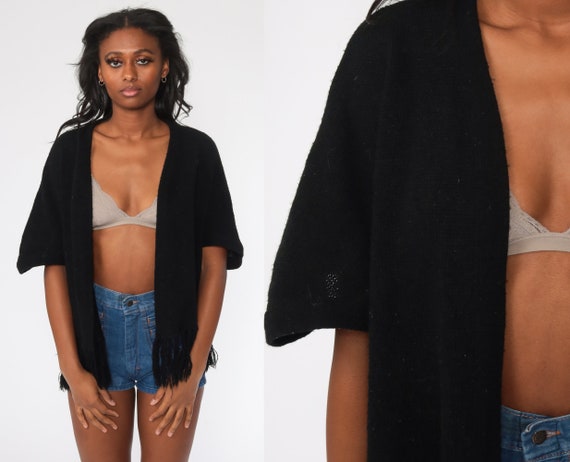 Black boho cheap cardigan