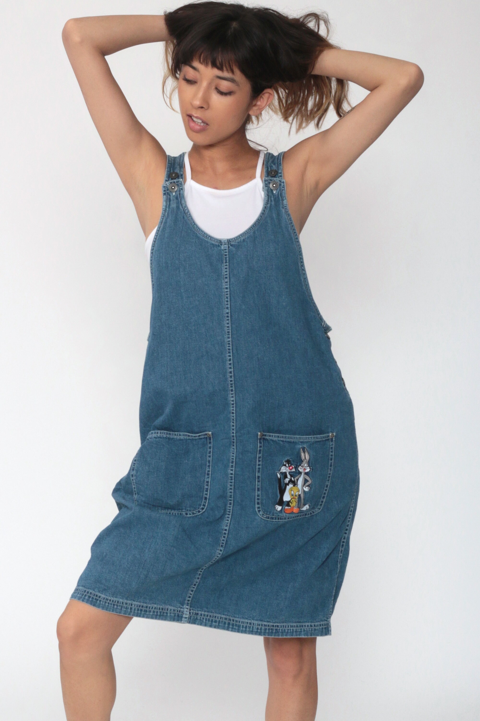 target denim jumper dress