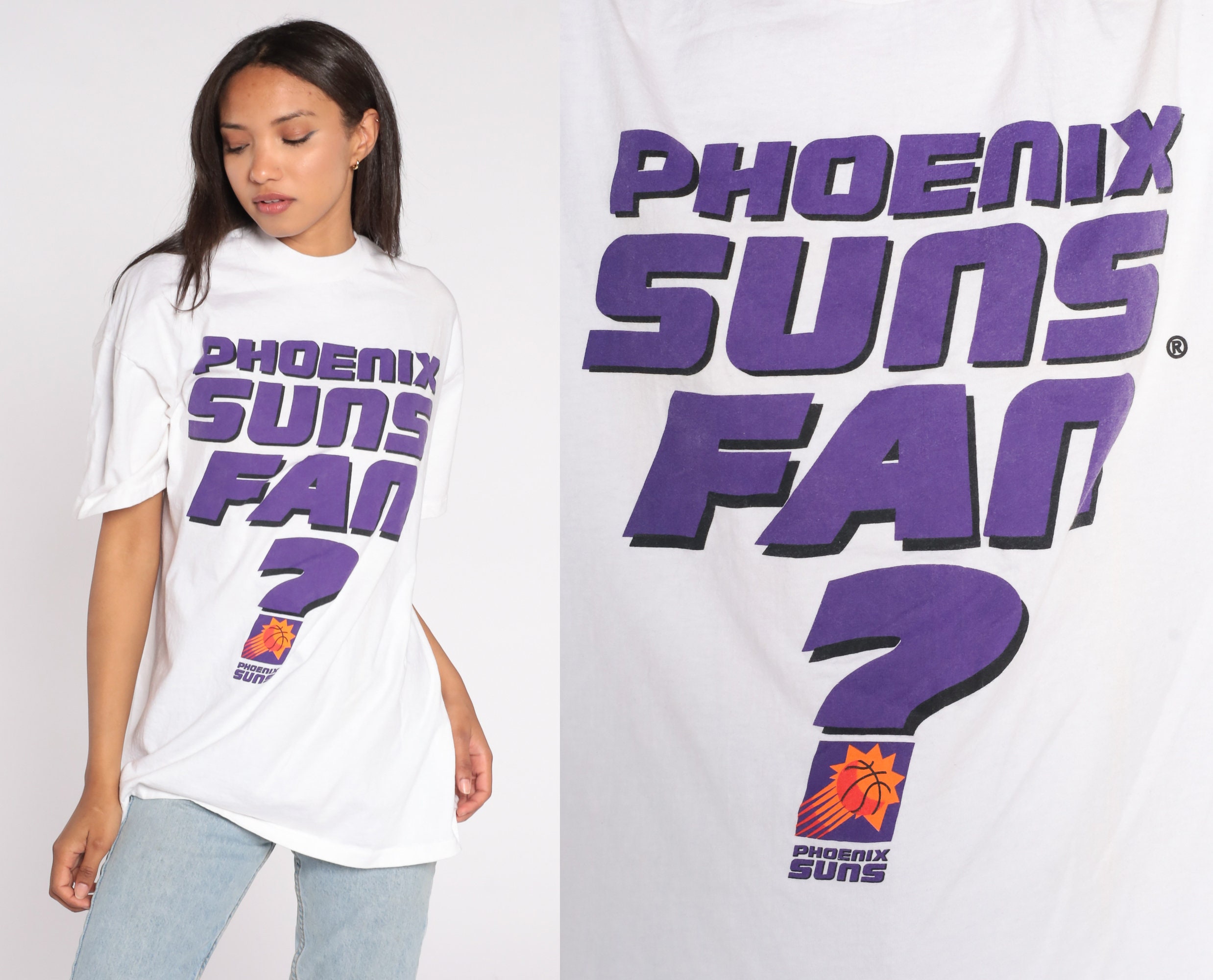 Women's Fanatics Branded Charcoal Phoenix Suns Personalized Evanston  Stencil Long Sleeve V-Neck T-Shirt