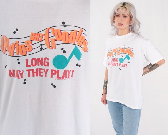 Oldies But Goodies Shirt 90s Original Sound Record Co Music T Shirt Long May They Play Graphic Tshirt 1990s Band Vintage Extra Large xl
