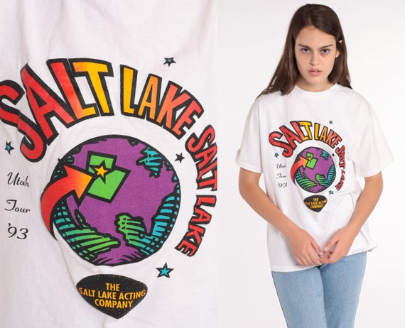 Salt Lake City Shirt Acting Company Shirt Actor Utah Shirt Vintage Single Stitch Tshirt 90s TShirt Graphic Print 1990s Medium