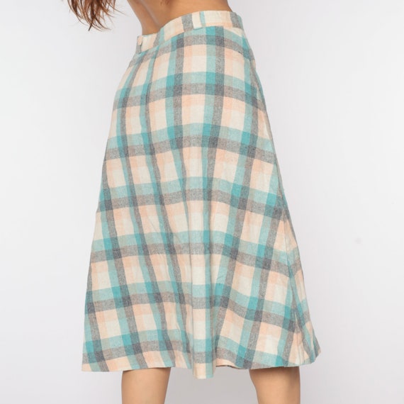 Wool Plaid Skirt Tartan Skirt Midi Kilt School Gi… - image 5