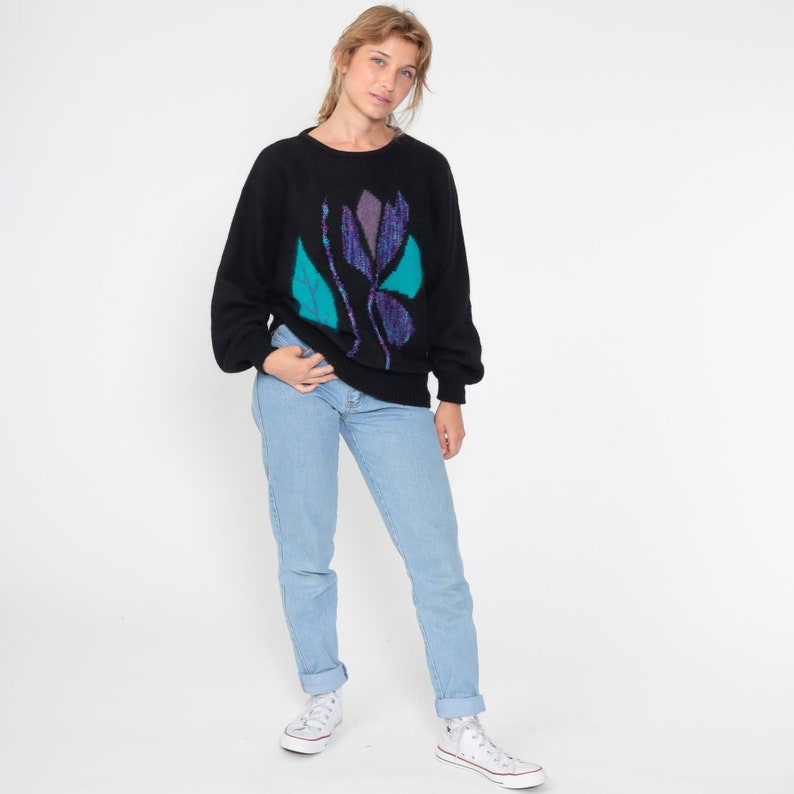 supreme printed floral angora sweater