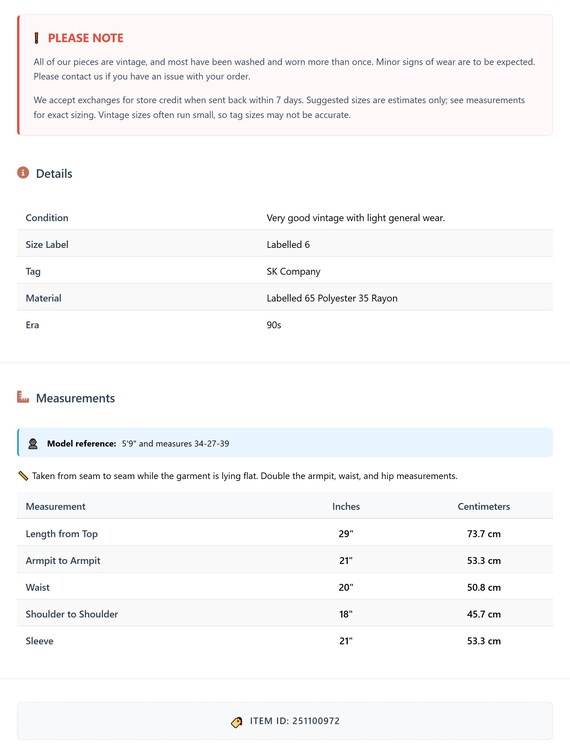 90s Black Blazer Two Button Front Professional Wo… - image 7