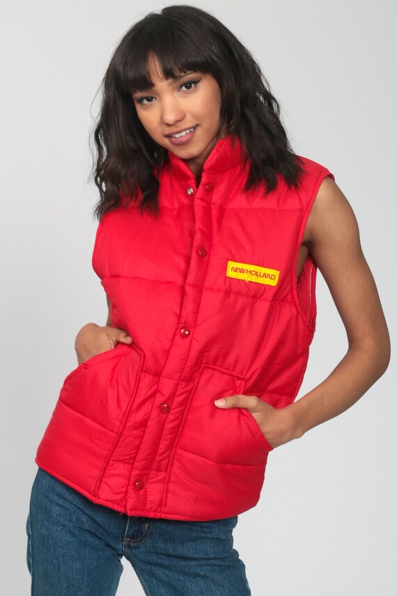 Red Winter Vest -- New Holland Sleeveless Jacket … - image 4