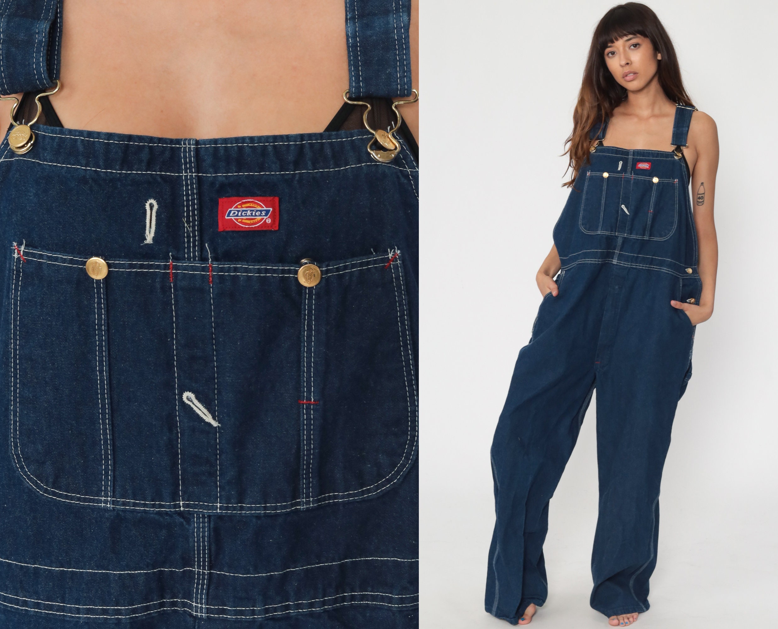 90s Overalls Mens Bibs Dark 