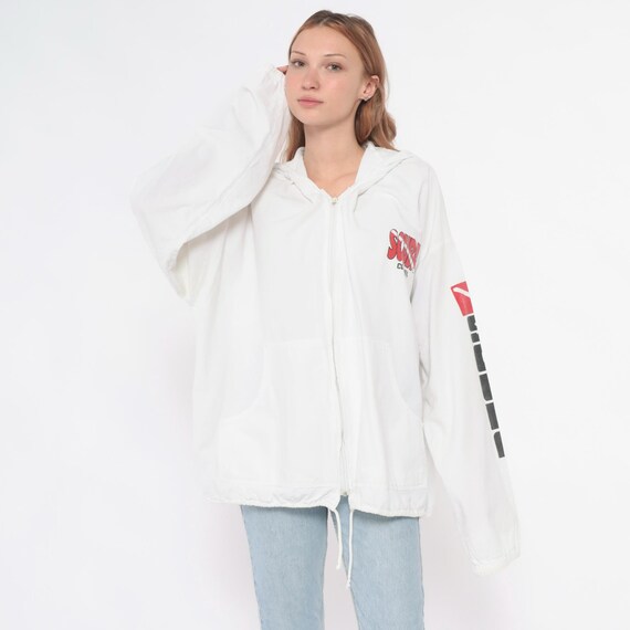 90s Cozumel Mexico Dive Hoodie White Scuba Zip Up Jacket Cotton Tropical Fish Manta Ray Diving Travel Souvenir Vintage Unisex Extra Large XL
