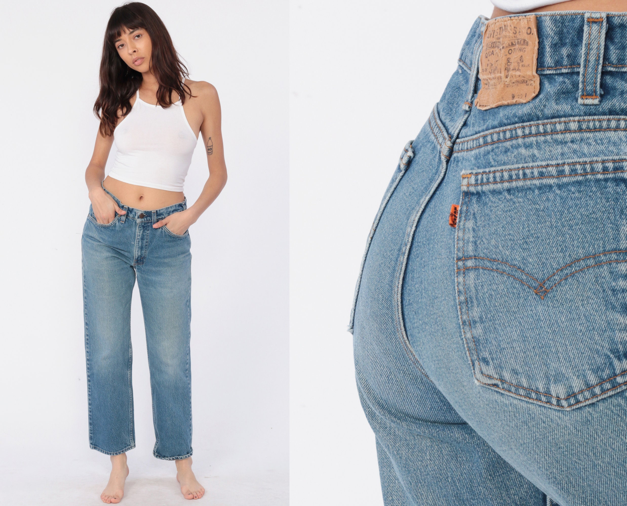 levi boyfriend jeans high waisted