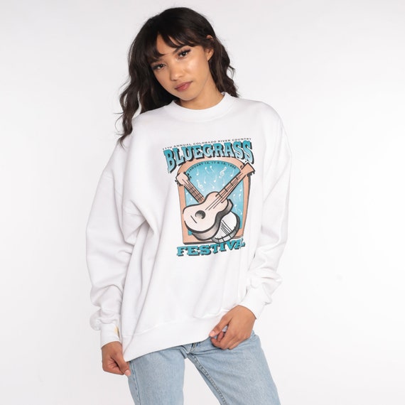 Bluegrass Festival Sweatshirt -- 1998 Colorado River Country Festival Shirt Music Sweatshirt 90s Slouch Concert Pullover Extra Large xl
