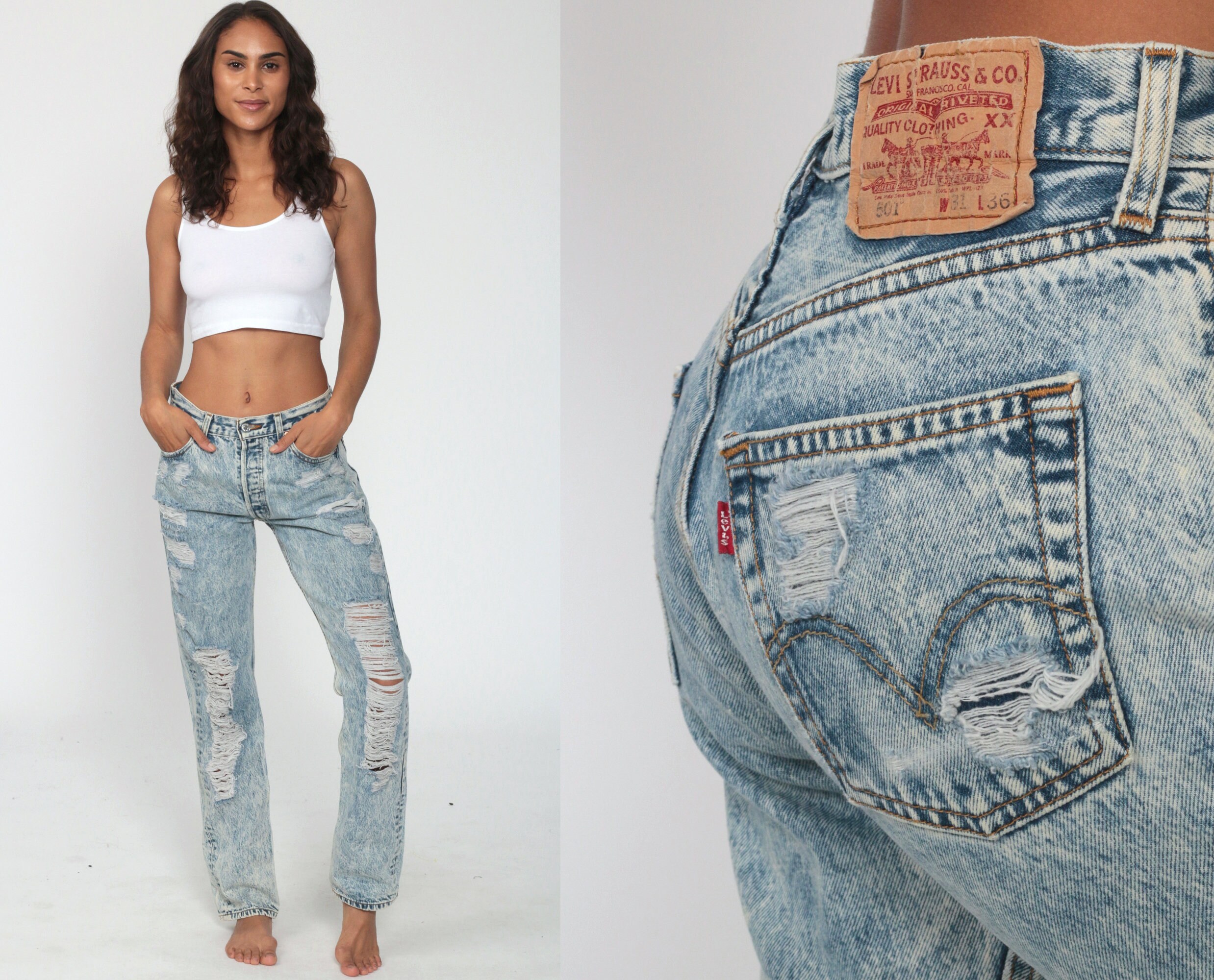 vintage ripped levis