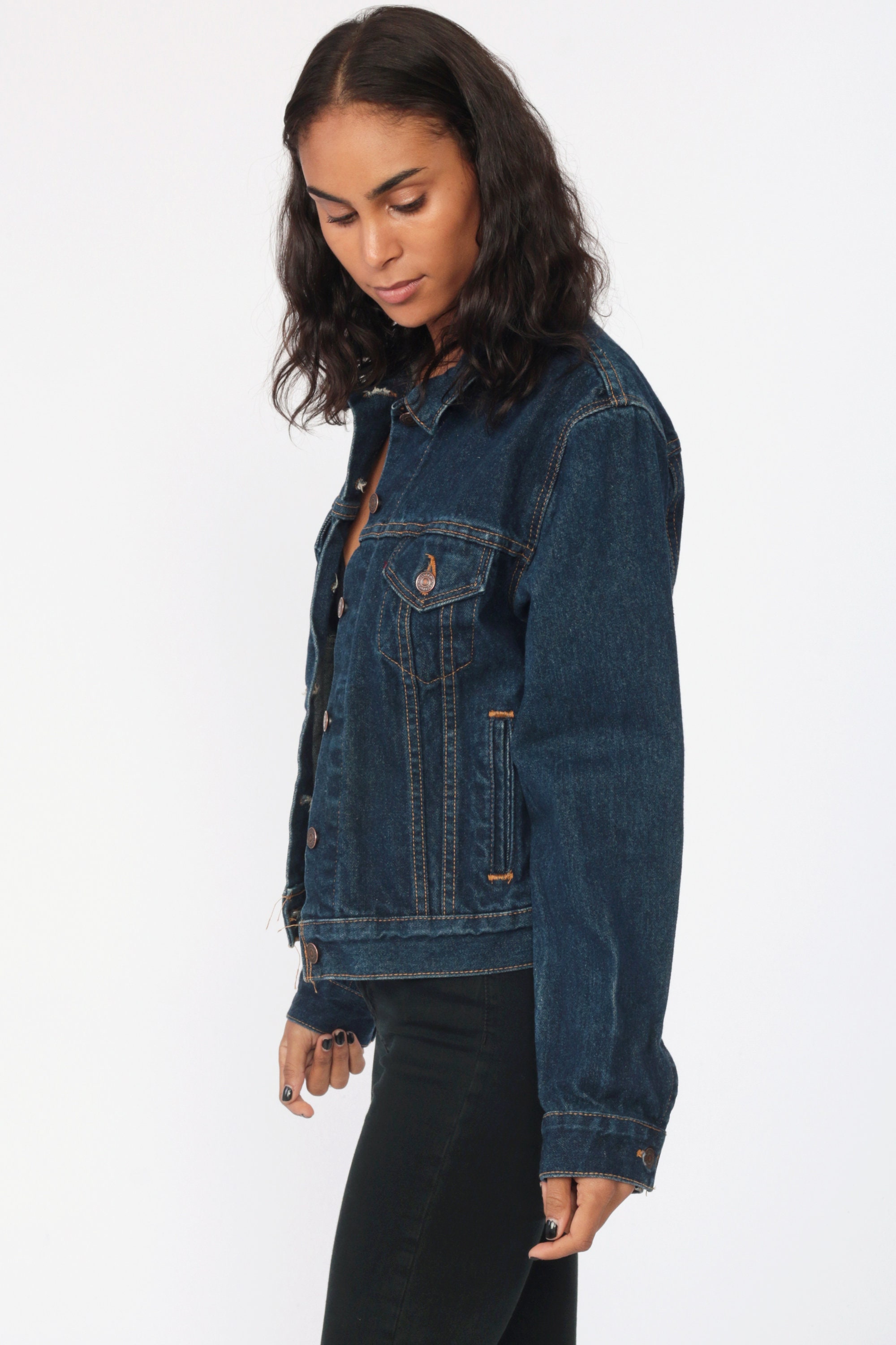Levis Denim Jacket 90s Jean Jacket LEVI STRAUSS Denim Jacket Cropped 80s Coat 1990s Vintage