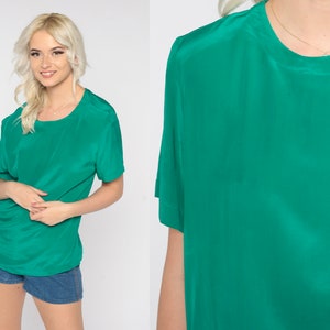 Green Silk Shirt - Etsy