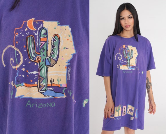 Arizona Tshirt Dress 90s Desert Pajama T-Shirt So… - image 1