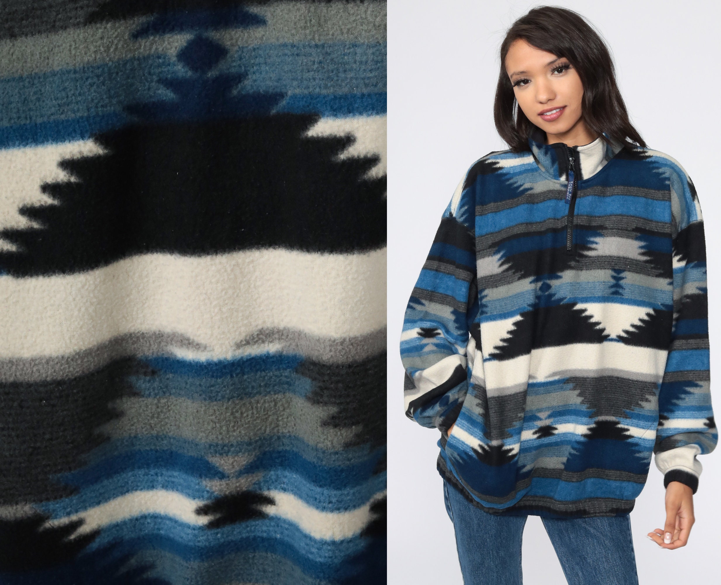 Southwest Fleece Sweater Southwestern Sweater 90s Bugle Boy Aztec Jacket Blue Pullover Bohemian 80s Boho Vintage Sweatshirt Extra Large Xl L Southwest Fleece Sweater Southwestern Sweater 90s Bugle Boy Aztec Jacket Blue Pullover Bohemian 80s Boho Vintage Sweatshirt Extra Large Xl L