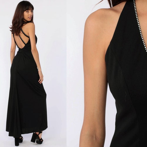 Formal Dress Maxi 90s Black Party Dress ...