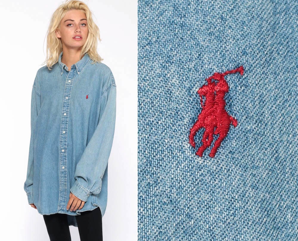ralph lauren blue jean shirt