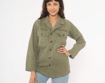 1950s French Army Fatigue Utility Shirt Jacket S-M - Etsy
