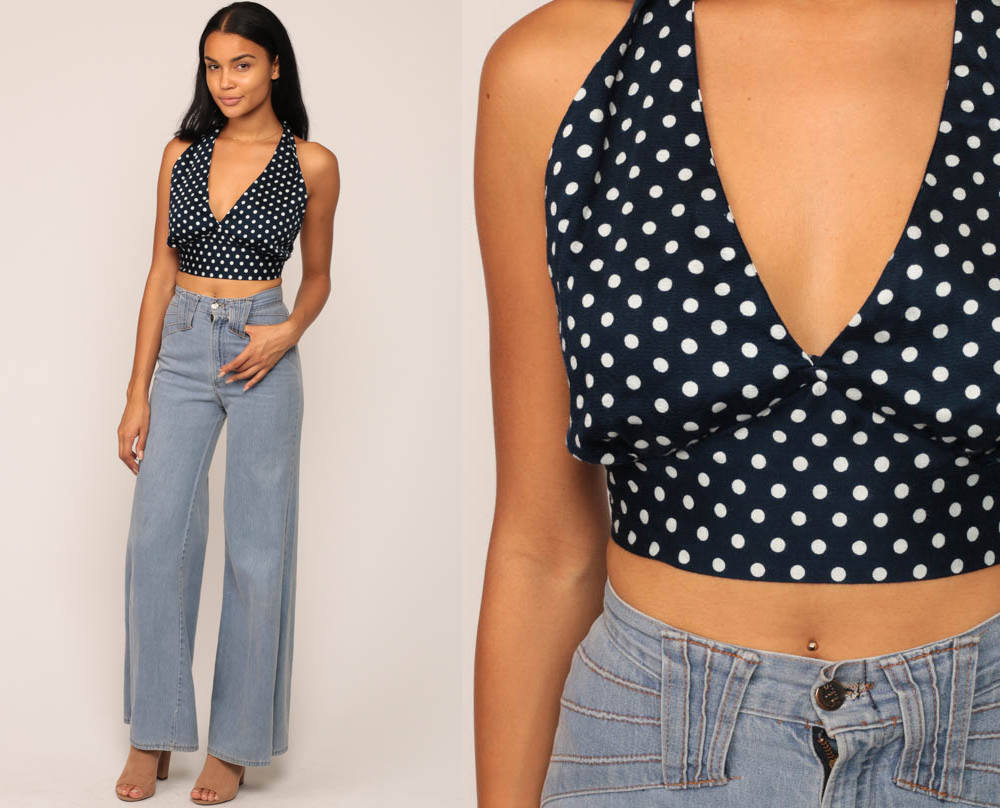 deep v halter top