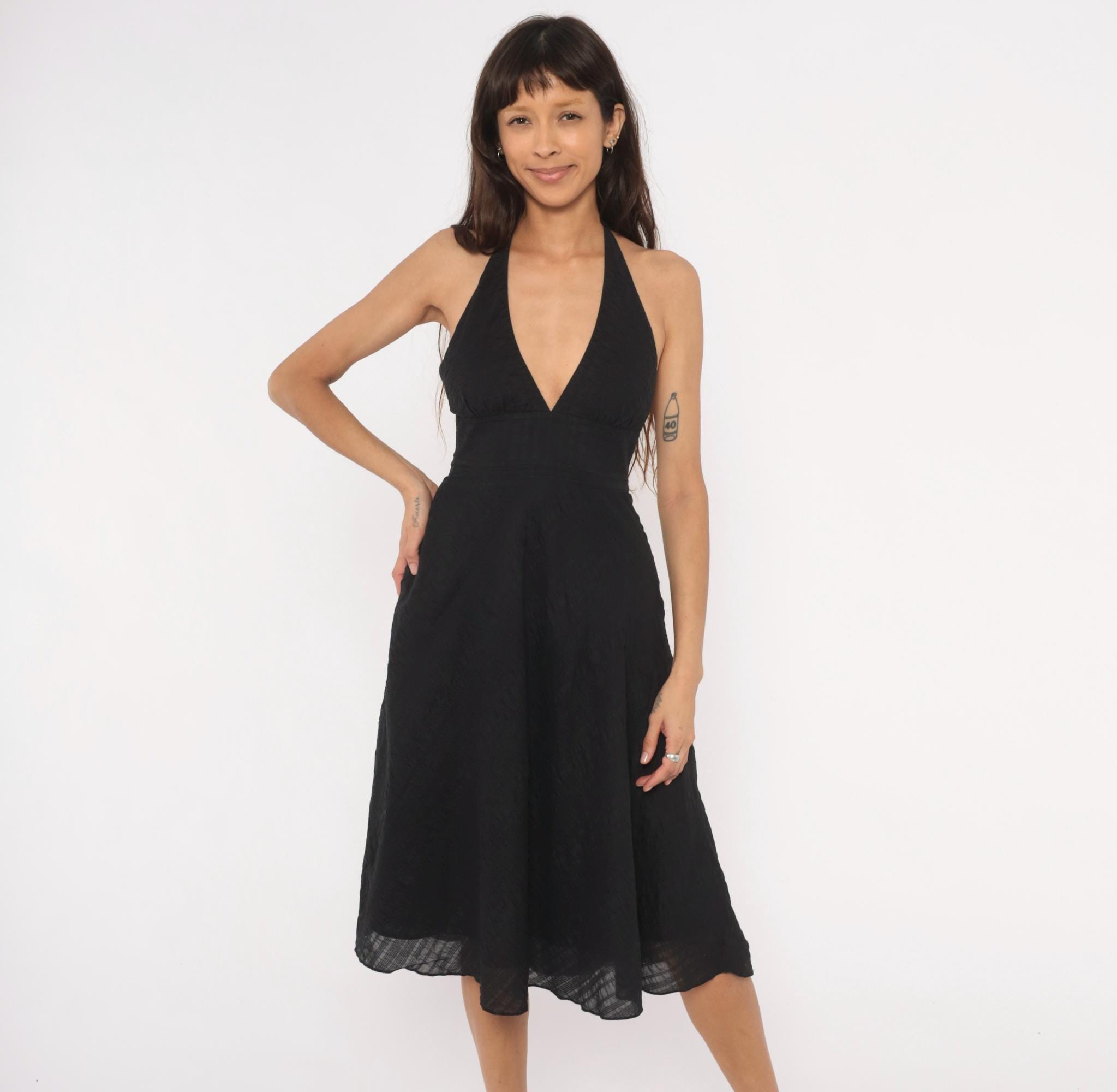 halter dress 2000s 00s Ombre Silk Halter Dress | S