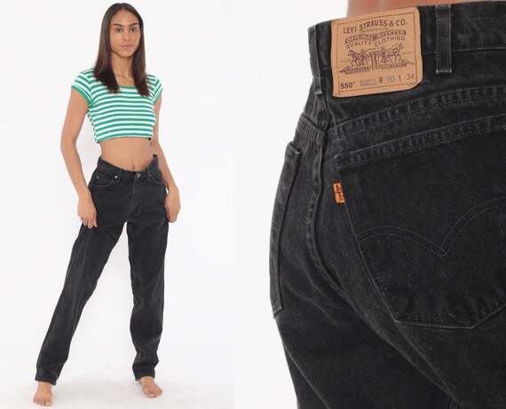 levi black mom jeans