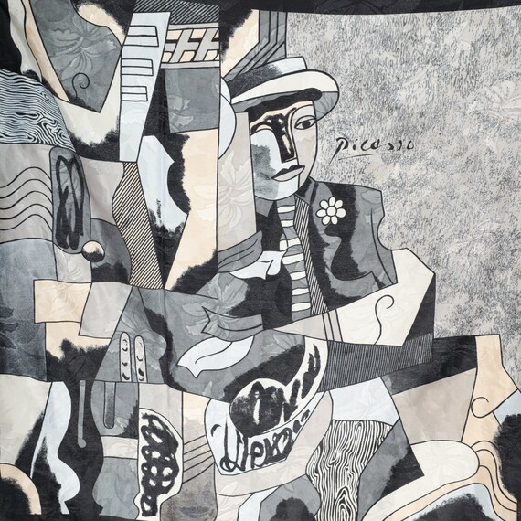 Vintage Picasso Scarf 80s Cubist Pablo Picasso Ar… - image 5