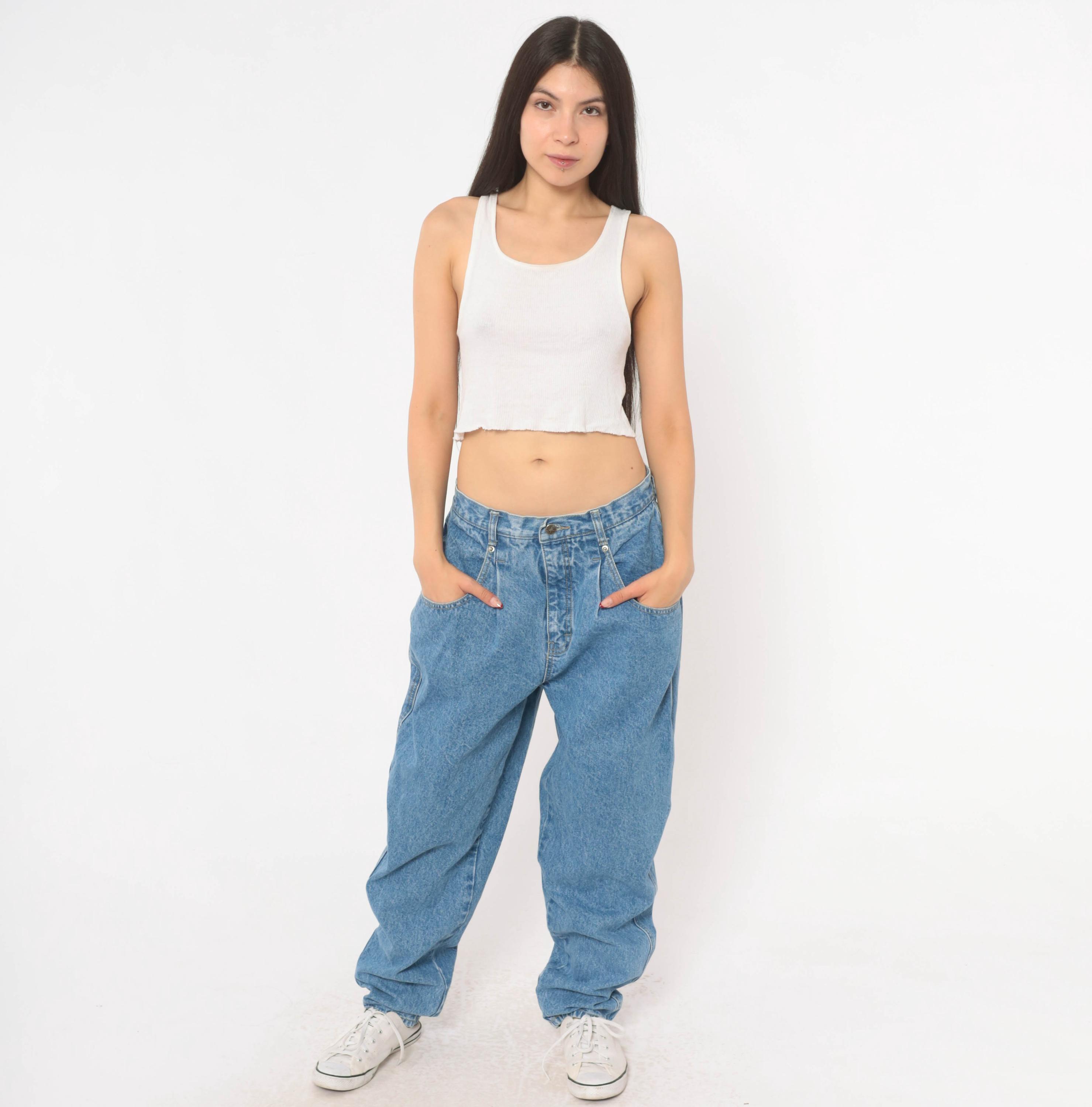 Baggy Jeans With Belt - Etsy