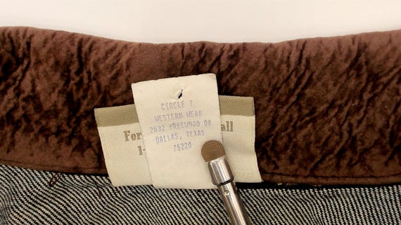 90s Denim Jacket Cropped Button Front Scalloped H… - image 13