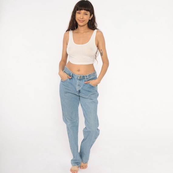 Wrangler Straight Leg Jeans 2000s Light Wash Denim Cotton Mid Rise Blue Faded Casual Relaxed Fit Everyday Vintage Trousers 33 x 34 Regular