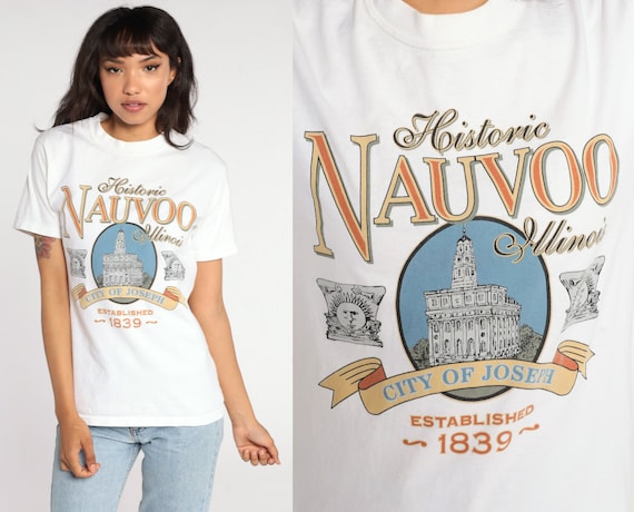 Nauvoo Illinois Shirt 90s NYC Shirt Retro TShirt City of Joseph Vintage t Shirt 90s Travel Graphic Tee Small S