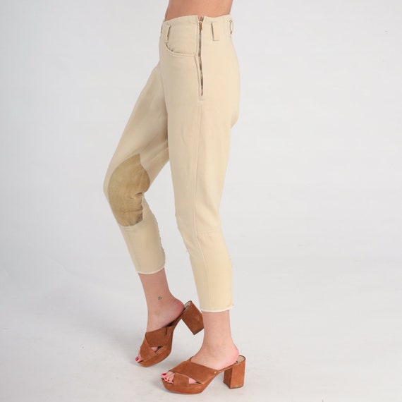 Beige Riding Pants Equestrian Breeches Pants 80s … - image 3