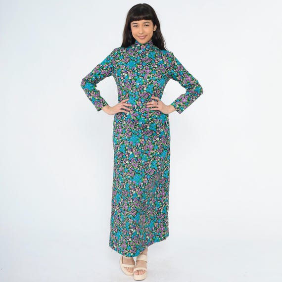 blue dress or gold dress picture The Blue Square Neck Floral Ruched Midi Dress & Reviews - Blue - Dresses