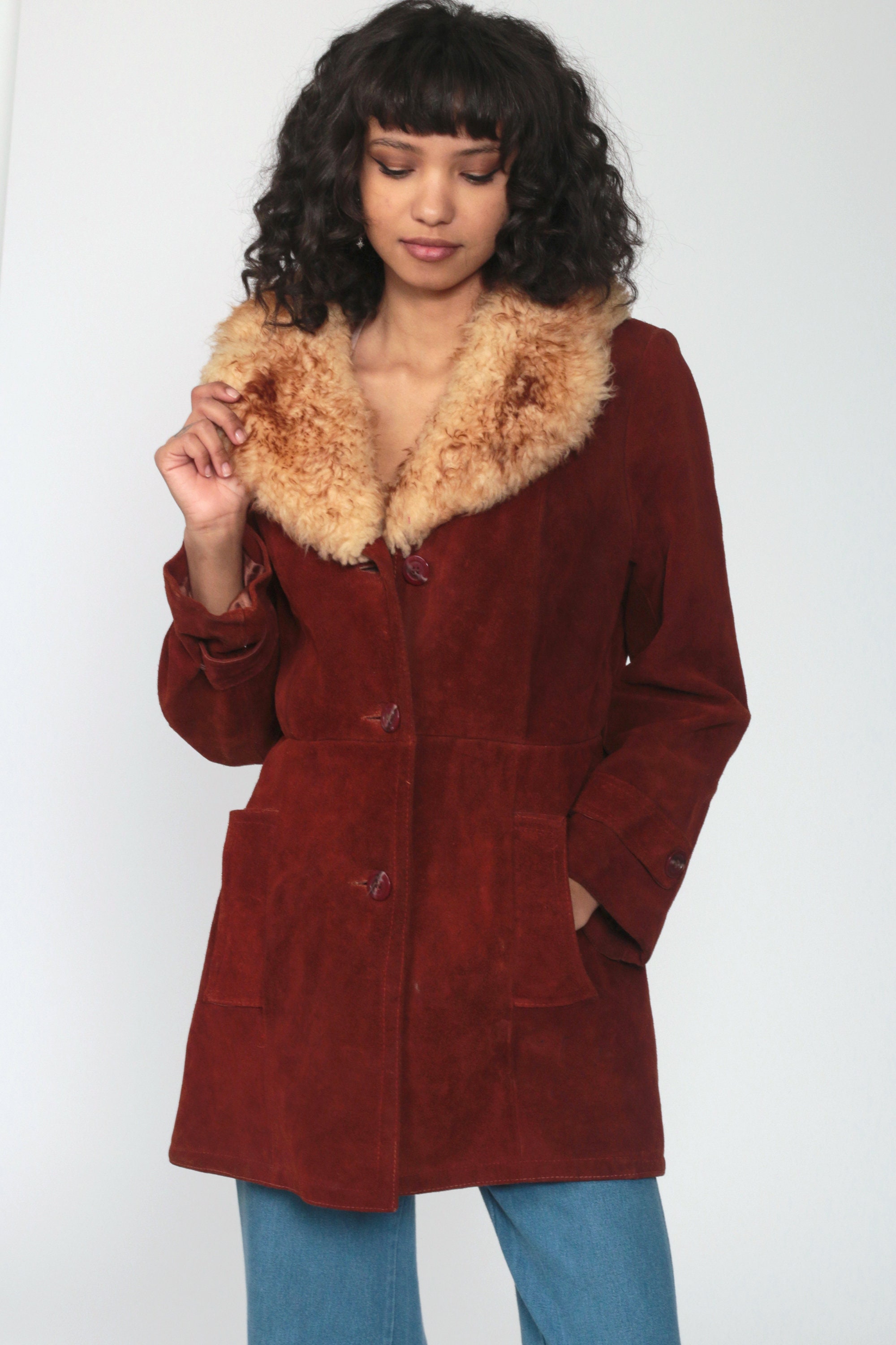 womens fur trim coat