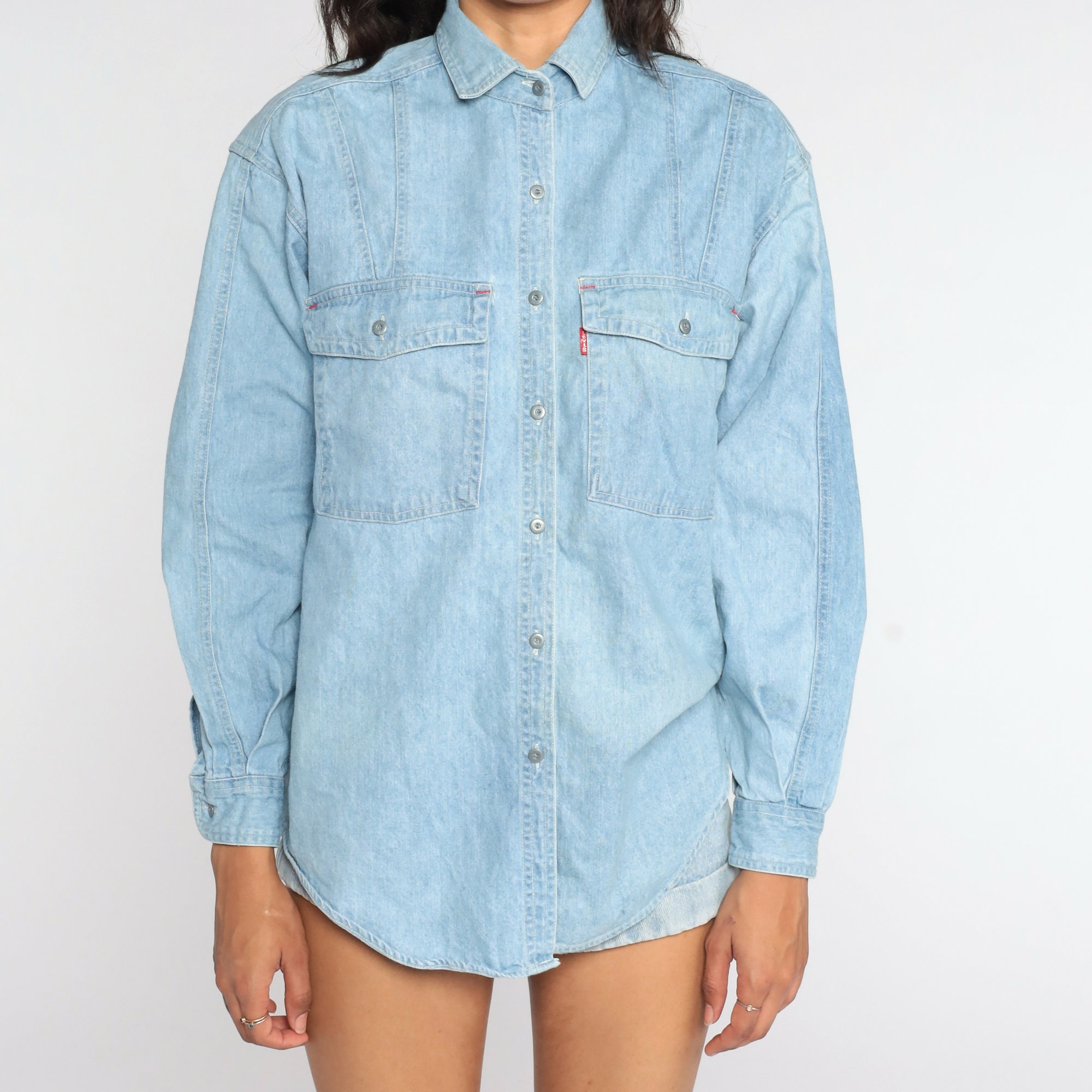 Levis Denim Shirt 90s Blue Button up 