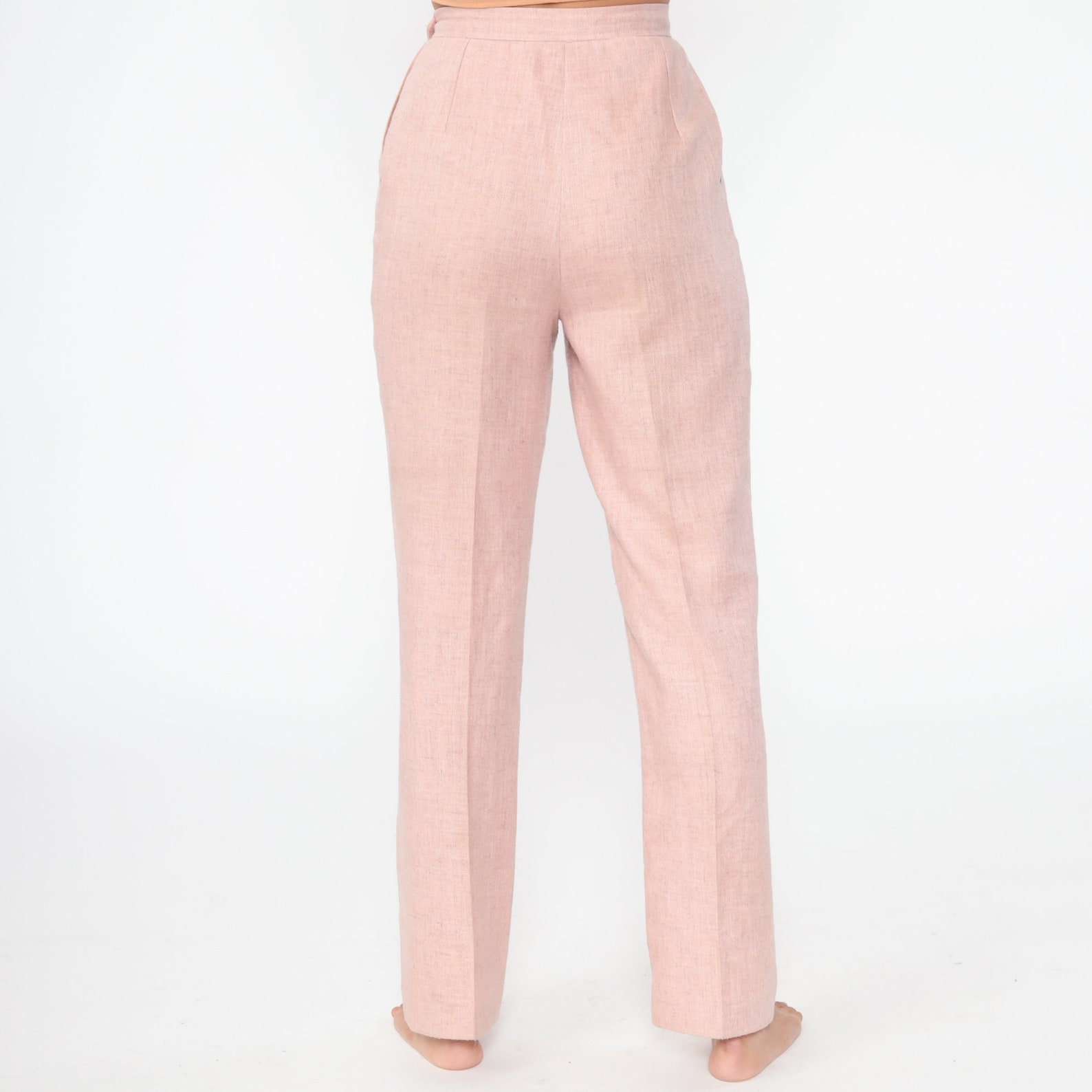 Pastel Pink Pants Pleated Trousers High Waisted Trousers 80s | Etsy