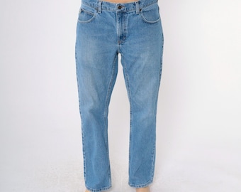 Vintage 90s L.L. Bean Jeans Men's 34 Straight Leg Jeans High Rise Denim Pants Blue Jeans Relaxed Jeans Retro Size 34 x 29 Medium