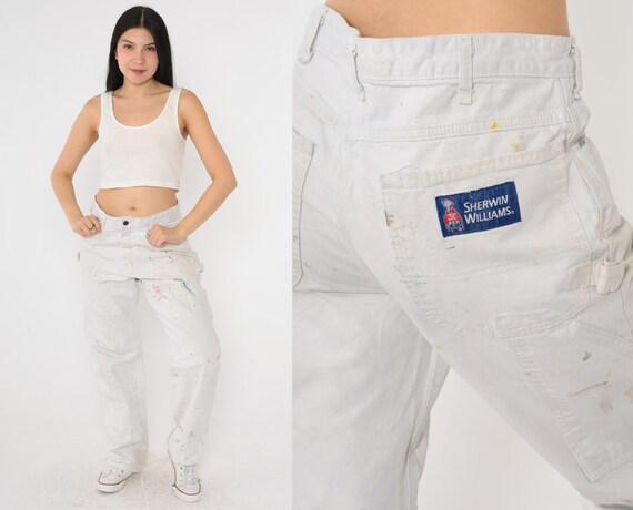 Dickies White Painter Pants Sherwin Williams Paint Splatter